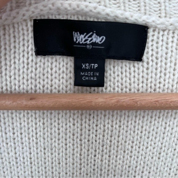 Mossimo sweater dress/longer length cream ivory cable knit size xs - Picture 3 of 5